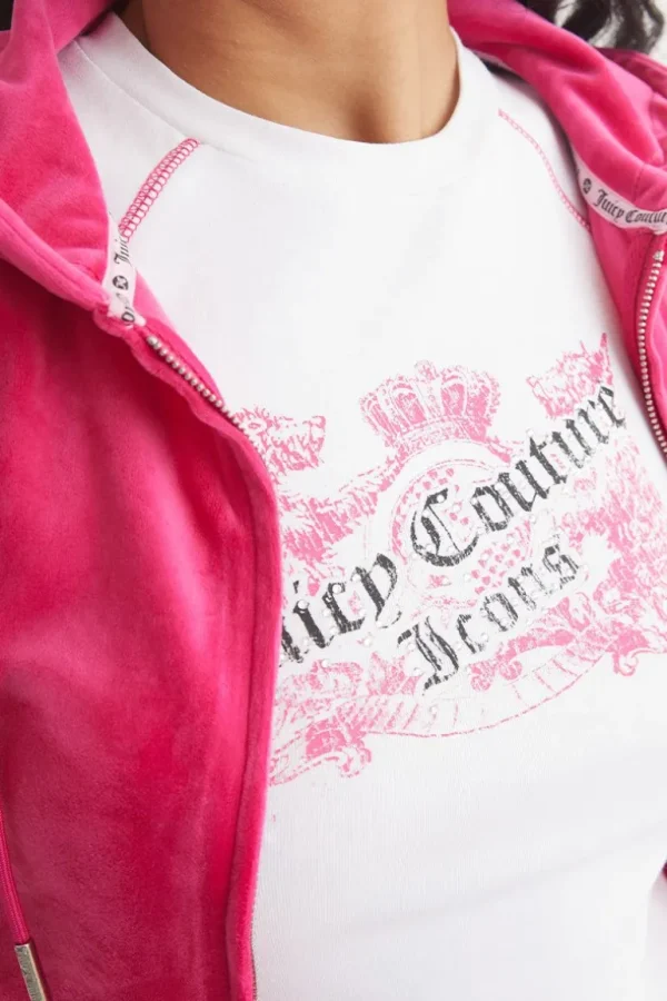 Juicy Couture Og Big Bling Hettegenser I Velour>Kvinner Spor Topper