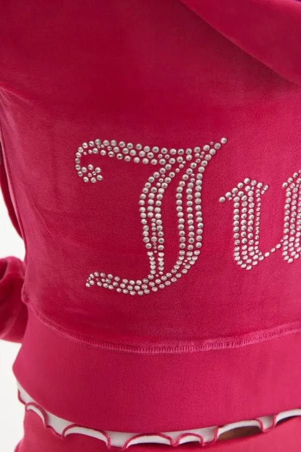 Juicy Couture Og Big Bling Hettegenser I Velour>Kvinner Hettegensere Og Jakker