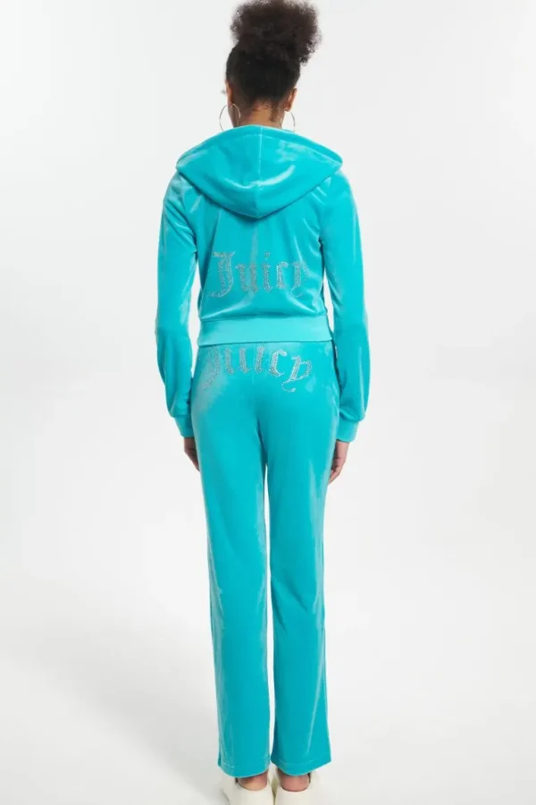 Juicy Couture Og Big Bling Hettegenser I Velour>Kvinner Hettegensere Og Jakker