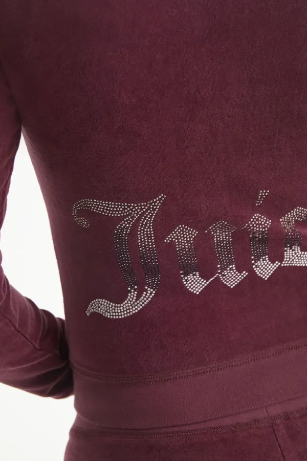 Juicy Couture Ombre Bling Cotton Velour Mockneck Treningsjakke>Kvinner Hettegensere Og Jakker