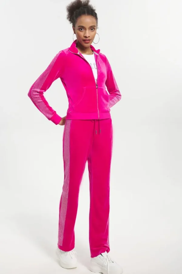 Juicy Couture Ombre Bling Trippejakke I Velour>Kvinner Hettegensere Og Jakker