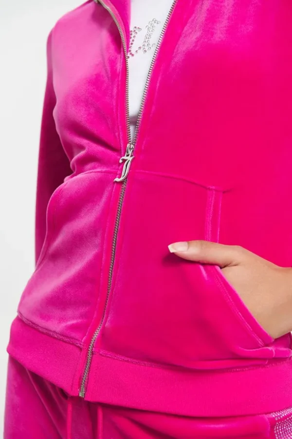 Juicy Couture Ombre Bling Trippejakke I Velour>Kvinner Spor Topper