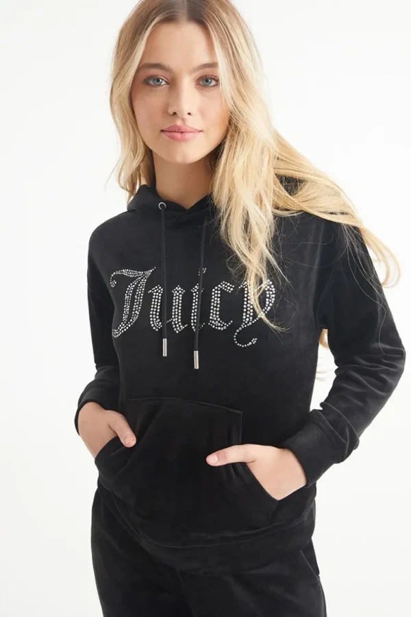 Juicy Couture Oversized Big Bling Velour Hettegenser>Kvinner Hettegensere Og Jakker