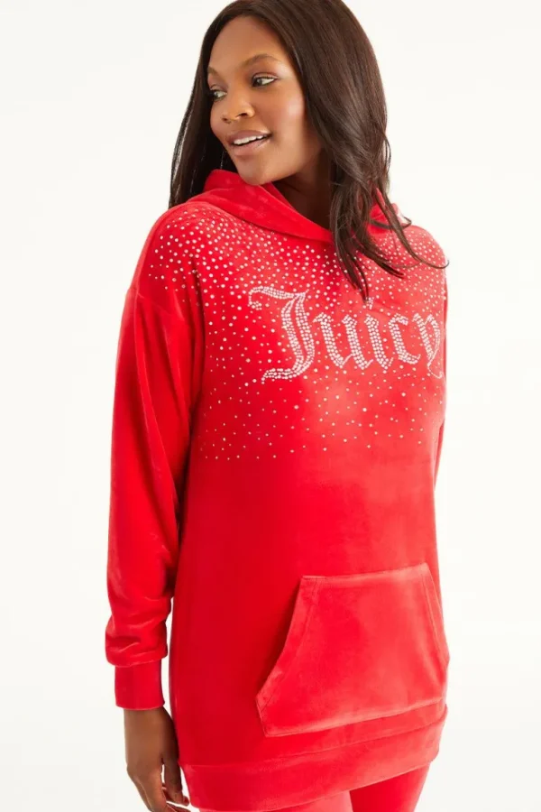 Juicy Couture Oversized Big Bling-Hettegenser Med Rhinestones>Kvinner Hettegensere Og Jakker