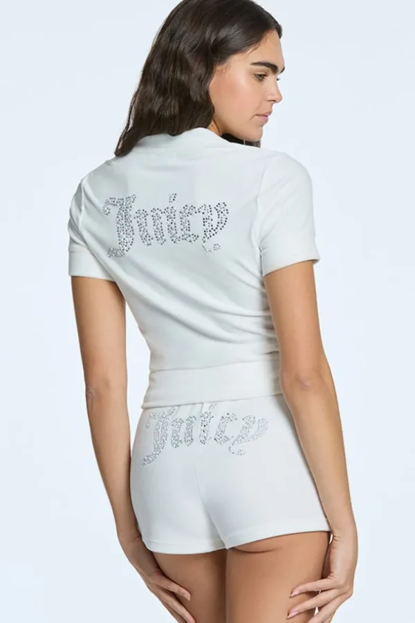 Juicy Couture Pearly Big Bling Kortermet Velourglidelas>Kvinner Hettegensere Og Jakker