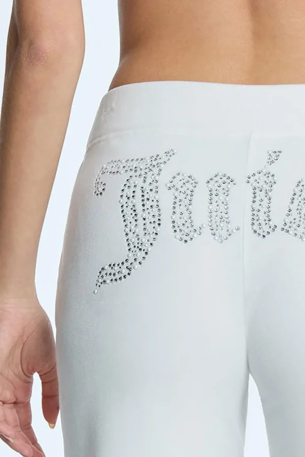 Juicy Couture Pearly Big Bling Velour Treningsbukser>Kvinner Joggebukser