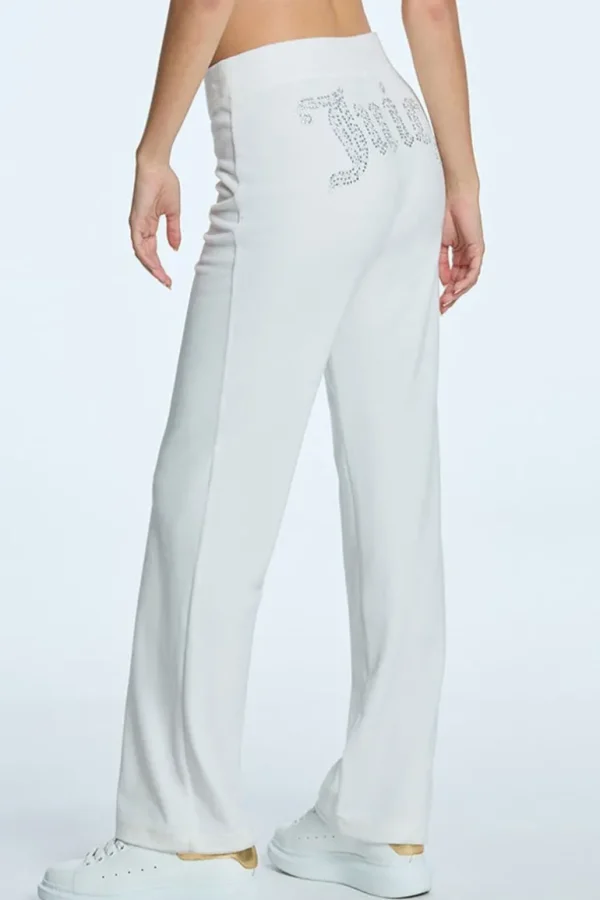 Juicy Couture Pearly Big Bling Velour Treningsbukser>Kvinner Joggebukser