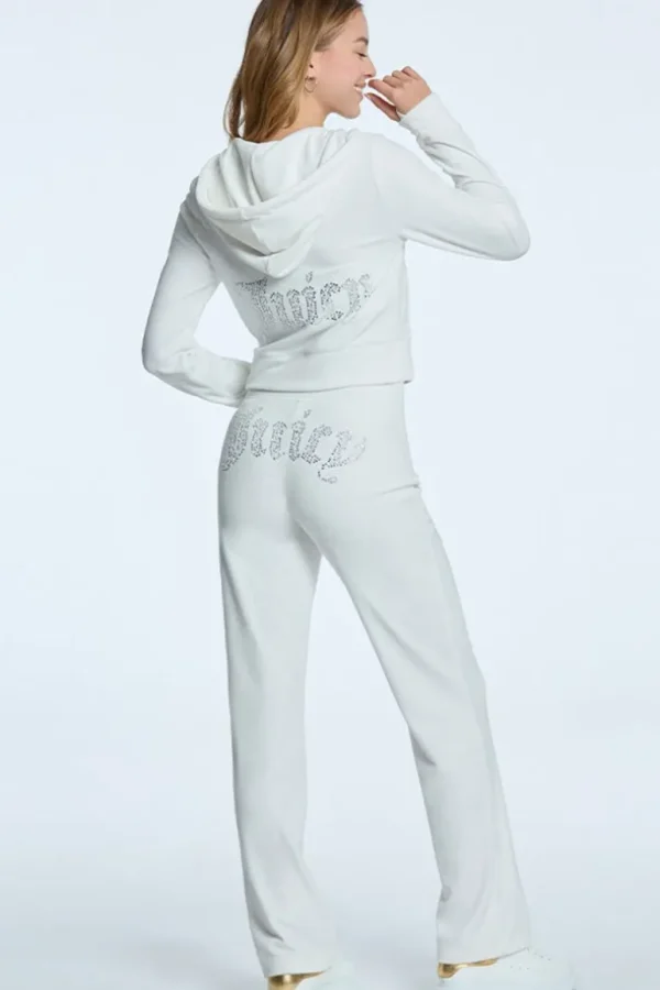 Juicy Couture Pearly Big Bling Velour Treningsbukser>Kvinner Joggebukser