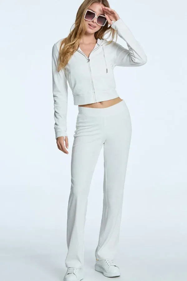 Juicy Couture Pearly Big Bling Velour Treningsbukser>Kvinner Joggebukser