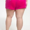 Juicy Couture Plus-Size Big Bling Velour Shorts>Kvinner Joggebukser