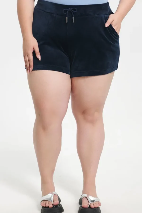 Juicy Couture Plus-Size Big Bling Velour Shorts>Kvinner Shorts