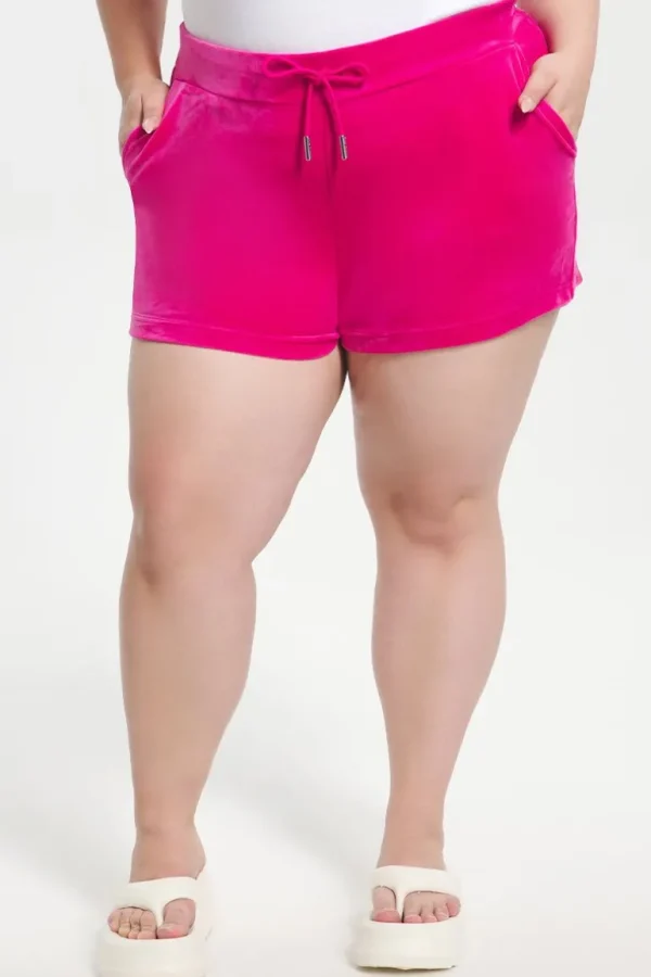 Juicy Couture Plus-Size Big Bling Velour Shorts>Kvinner Plus-Size