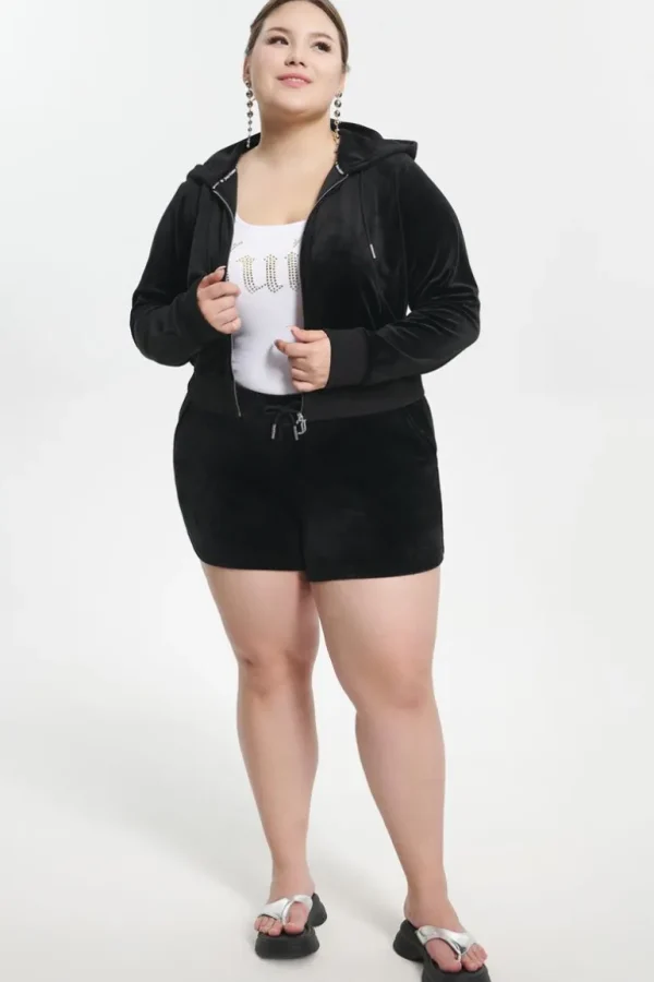 Juicy Couture Plus-Size Big Bling Velour Shorts>Kvinner Plus-Size