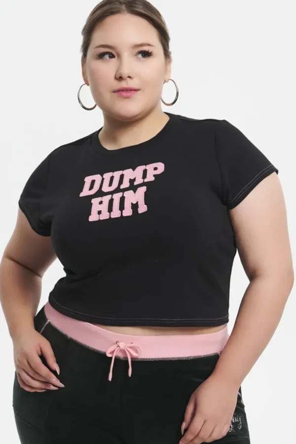 Juicy Couture Plus-Size Dump Him Baby Tee>Kvinner T-Skjørter Og Topper