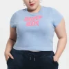 Juicy Couture Plus-Size Dump Him Baby Tee>Kvinner T-Skjørter Og Topper