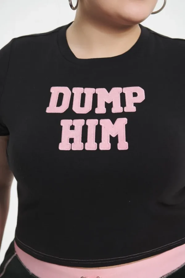 Juicy Couture Plus-Size Dump Him Baby Tee>Kvinner T-Skjørter Og Topper