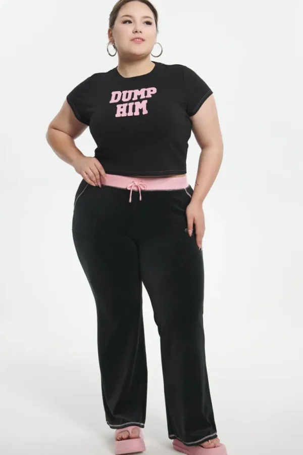 Juicy Couture Plus-Size Dump Him Baby Tee>Kvinner T-Skjørter Og Topper