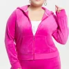 Juicy Couture Plus-Size Hettegenser I Klassisk Bomullsvelour>Kvinner Plus-Size