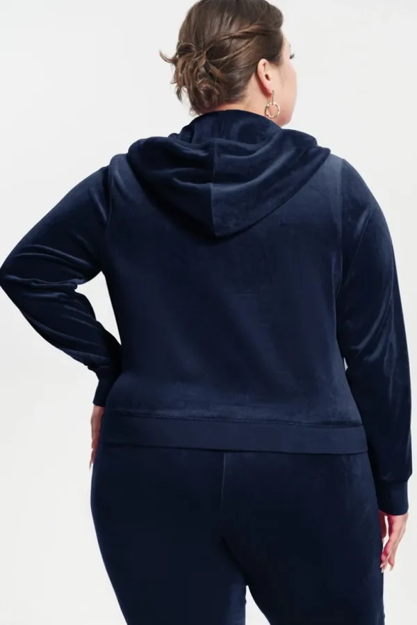 Juicy Couture Plus-Size Hettegenser I Klassisk Bomullsvelour>Kvinner Spor Topper