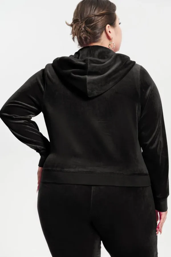 Juicy Couture Plus-Size Hettegenser I Klassisk Bomullsvelour>Kvinner Hettegensere Og Jakker