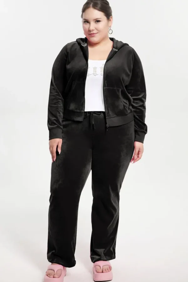 Juicy Couture Plus-Size Hettegenser I Klassisk Bomullsvelour>Kvinner Plus-Size