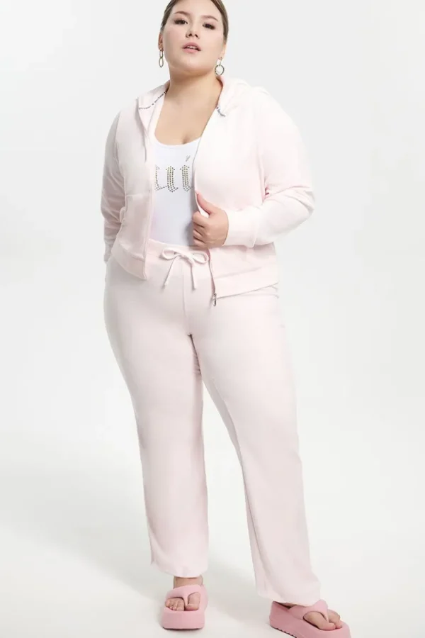 Juicy Couture Plus-Size Hettegenser I Klassisk Bomullsvelour>Kvinner Hettegensere Og Jakker