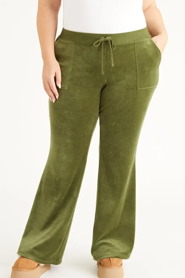 Juicy Couture Plus-Size Hollywood Snap Pocket Treningsbukser I Bomull Og Velour>Kvinner Plus-Size