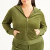 Juicy Couture Plus-Size Icons Klassisk Hettegenser I Velour I Bomull>Kvinner Spor Topper