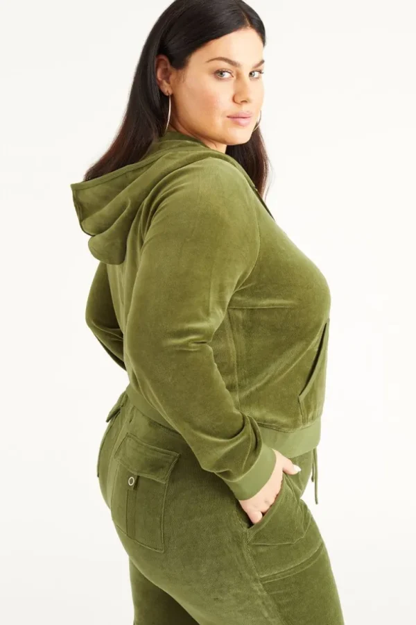 Juicy Couture Plus-Size Icons Klassisk Hettegenser I Velour I Bomull>Kvinner Spor Topper