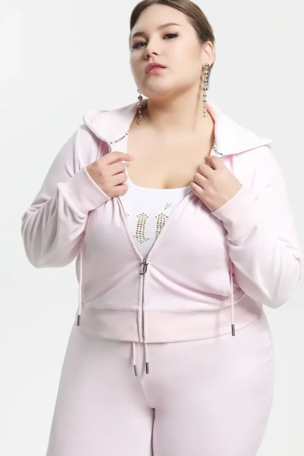 Juicy Couture Plus-Size Mixed Jewels Velour-Hettegenser>Kvinner Hettegensere Og Jakker