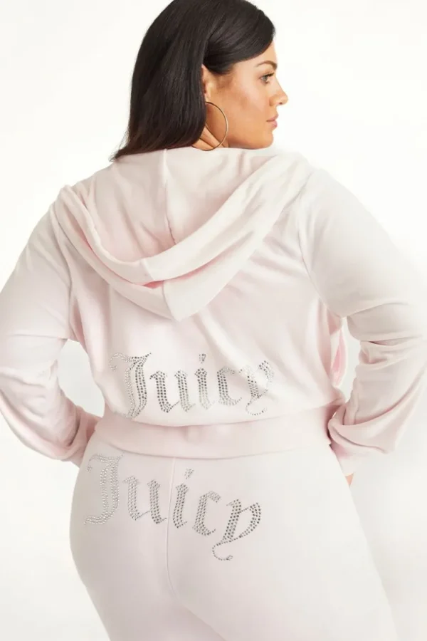 Juicy Couture Plus-Size Og Big Bling Velour Hettegenser>Kvinner Plus-Size