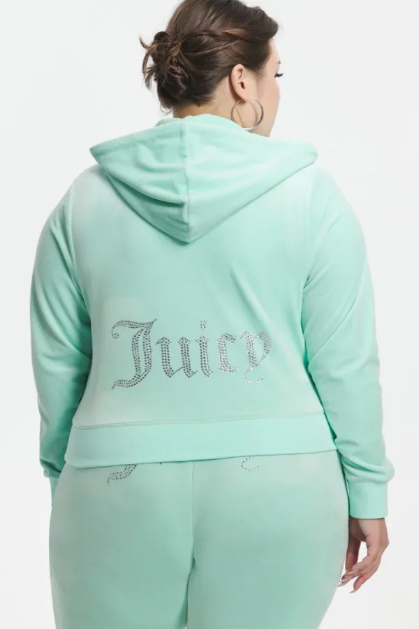 Juicy Couture Plus-Size Og Big Bling Velour Hettegenser>Kvinner Plus-Size