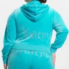 Juicy Couture Plus-Size Og Big Bling Velour Hettegenser>Kvinner Plus-Size