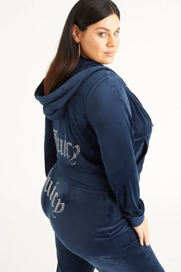 Juicy Couture Plus-Size Og Big Bling Velour Hettegenser>Kvinner Plus-Size