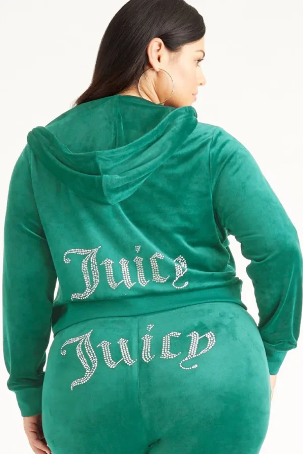 Juicy Couture Plus-Size Og Big Bling Velour Hettegenser>Kvinner Hettegensere Og Jakker