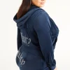 Juicy Couture Plus-Size Og Big Bling Velour Hettegenser>Kvinner Hettegensere Og Jakker