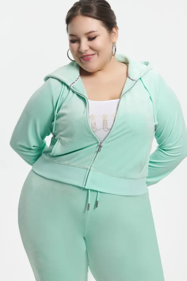 Juicy Couture Plus-Size Og Big Bling Velour Hettegenser>Kvinner Hettegensere Og Jakker