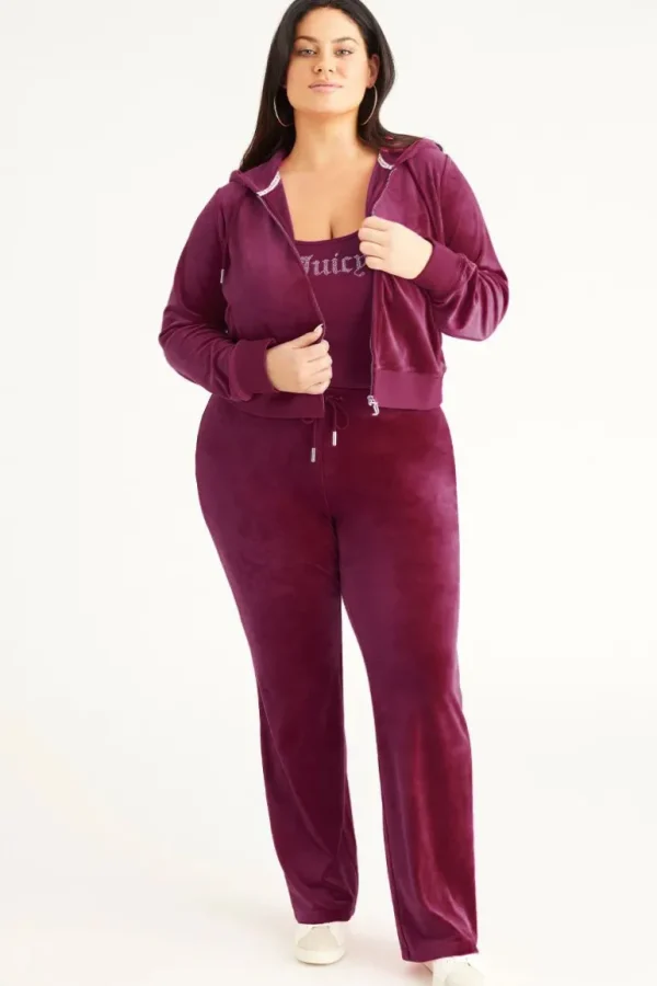 Juicy Couture Plus-Size Og Big Bling Velour Treningsbukser>Kvinner Joggebukser