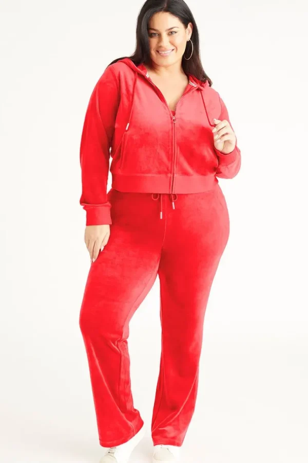 Juicy Couture Plus-Size Og Big Bling Velour Hettegenser>Kvinner Hettegensere Og Jakker