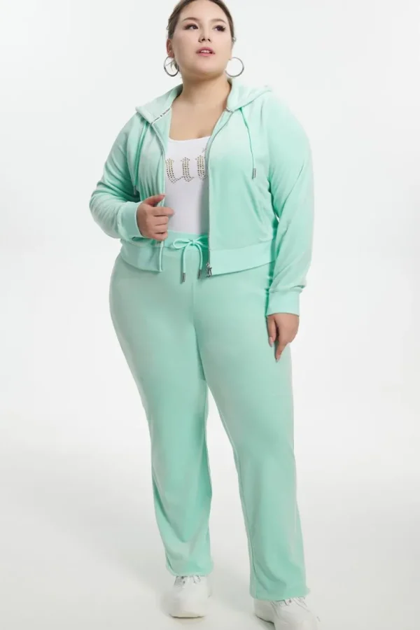 Juicy Couture Plus-Size Og Big Bling Velour Hettegenser>Kvinner Plus-Size