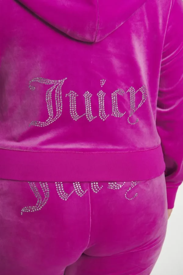 Juicy Couture Plus-Size Og Big Bling Velour Hettegenser>Kvinner Plus-Size