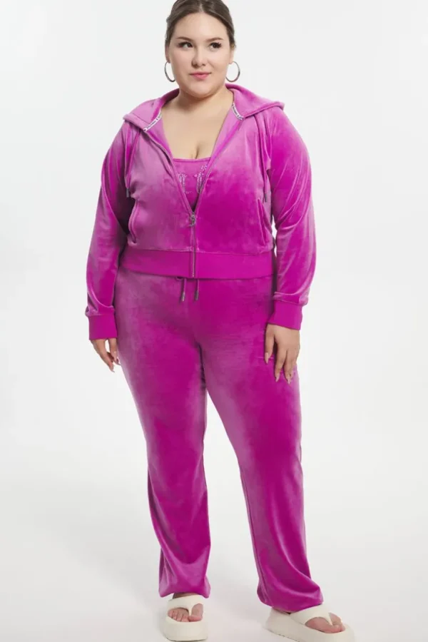 Juicy Couture Plus-Size Og Big Bling Velour Hettegenser>Kvinner Plus-Size