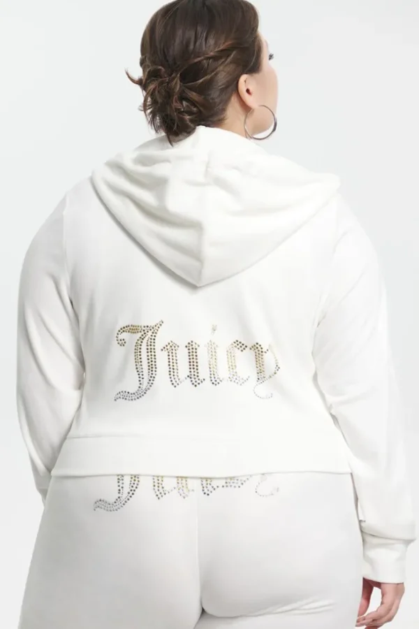 Juicy Couture Plus-Size Ombre Big Bling Velour Hettegenser>Kvinner Hettegensere Og Jakker