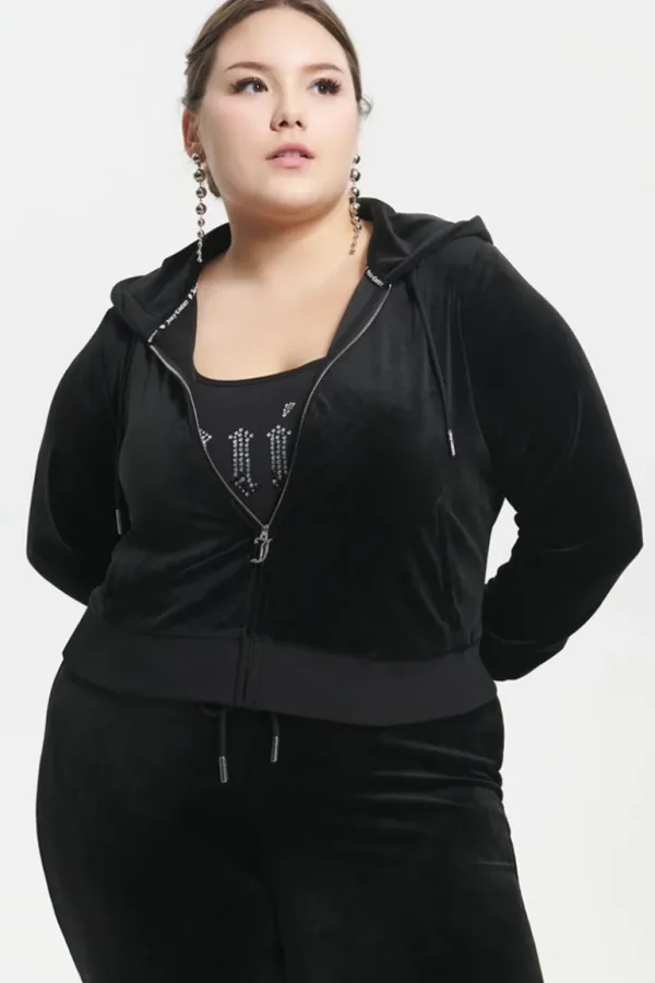 Juicy Couture Plus-Size Ombre Big Bling Velour Hettegenser>Kvinner Hettegensere Og Jakker