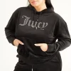 Juicy Couture Plus-Size Oversized Bling Big Velour Hettegenser>Kvinner Plus-Size