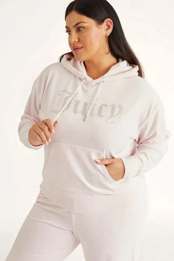 Juicy Couture Plus-Size Oversized Bling Big Velour Hettegenser>Kvinner Hettegensere Og Jakker