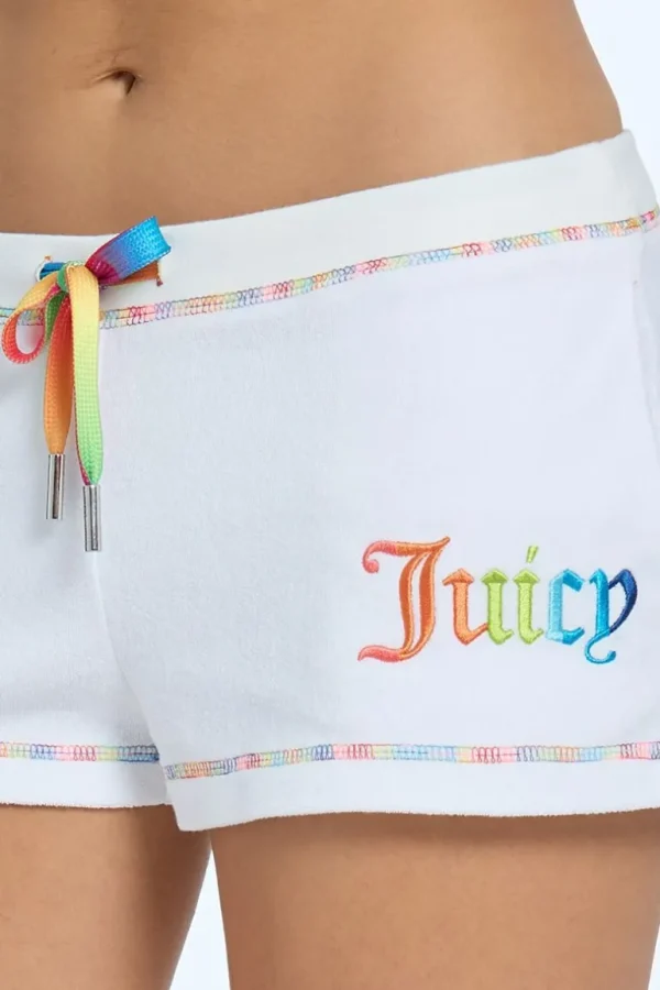 Juicy Couture Rainbow Towel Terry Shorts>Kvinner Shorts