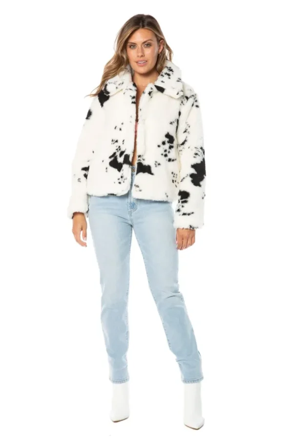 Juicy Couture Spotted Faux Sherpa-Jakke>Kvinner Hettegensere Og Jakker