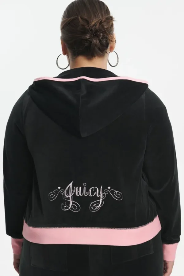 Juicy Couture Sweetheart Hettegenser I Plussstorrelse I Velour I Bomull>Kvinner Plus-Size