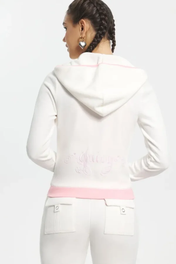 Juicy Couture Sweetheart Hettegenser I Velour I Bomull>Kvinner Hettegensere Og Jakker